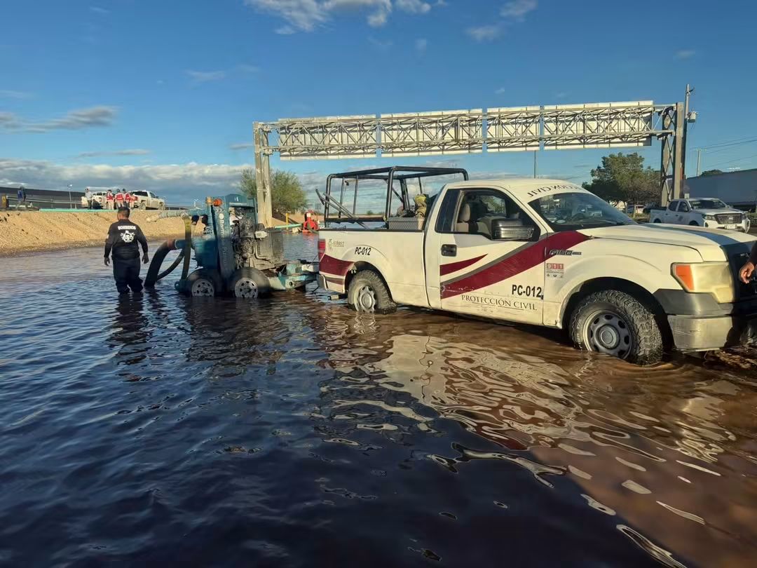 36 HORAS CONSECUTIVAS DE PROTECCIÓN CIVIL CON TRABAJOS EN EL DESBORDE DEL RÍO BRAVO