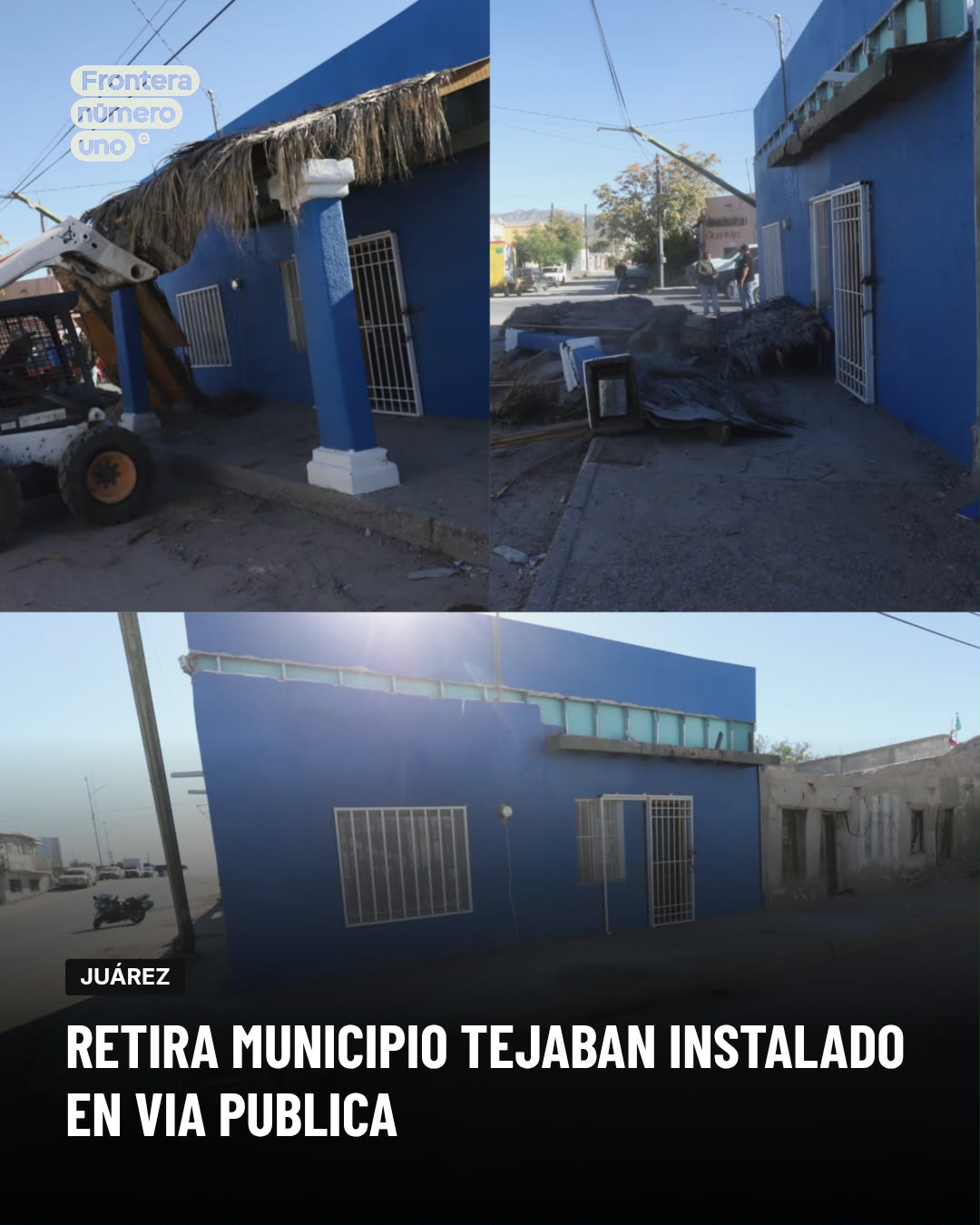 RETIRAN UN TEJABAN DE LA BANQUETA